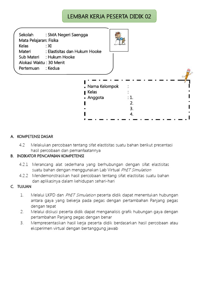 Eksperimen Hukum Hooke dengan PhET | PDF | Sains & Matematika