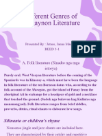 Different Genres of Hiligaynon Literature