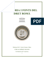 Història I Fonts Del Dret Romà - Temes 1-3
