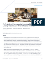 An Analysis of Pharmaceutical Inventory Management in Kenya