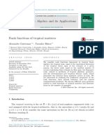 Rank Functions of Tropical Matrices 2016 Linear Algebra and Its Applications