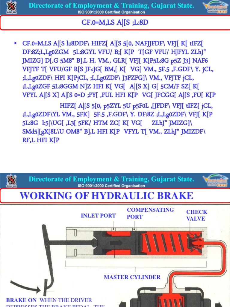 Hydraulic Brake System Overview | PDF | Brake | Vehicle Parts