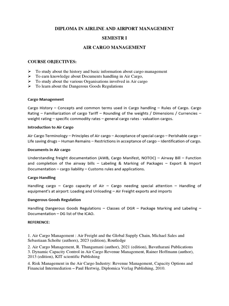 Air Cargo Management PDF
