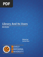 Dlis102 Library and Its Users