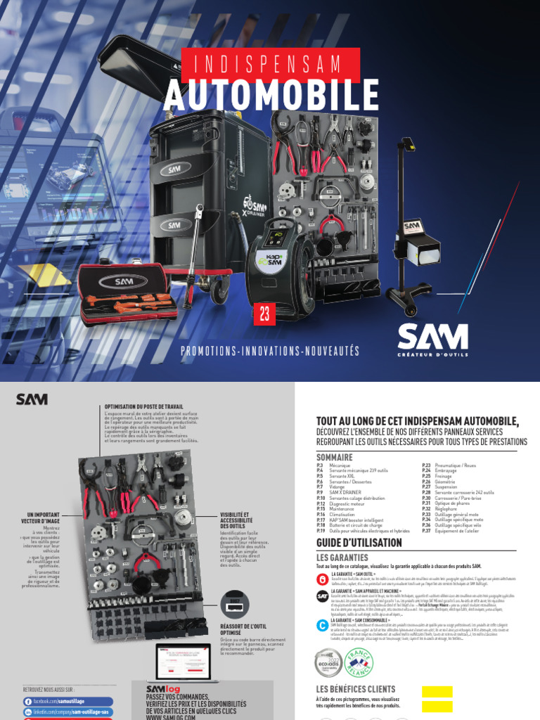 SAM OUTILLAGE Catalogue Indispensam Automobile - 2023
