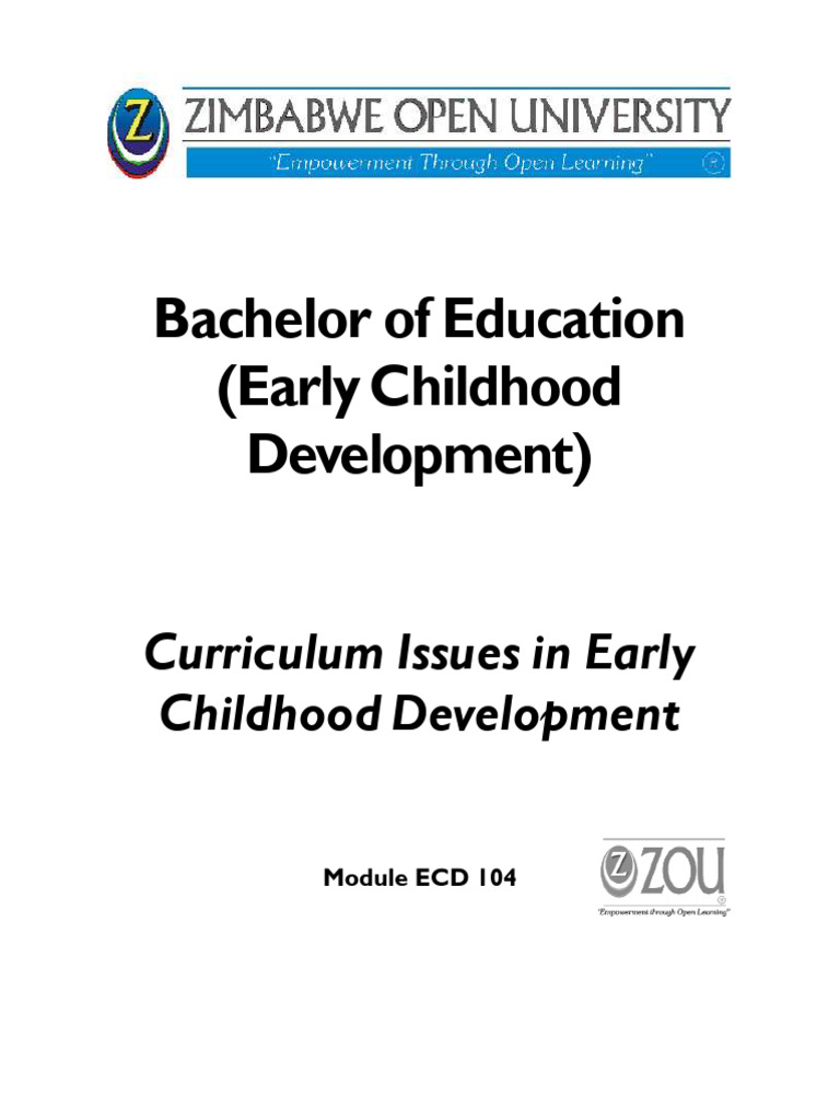 Bachelor of Education in ECD at ZOU | PDF | Curriculum | Educational ...