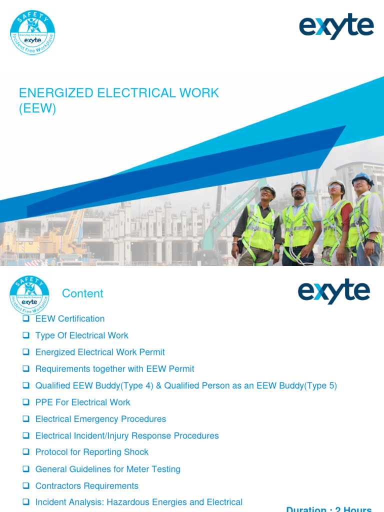 Exyte Malaysia Energized Electrical Work Eew Training Pdf