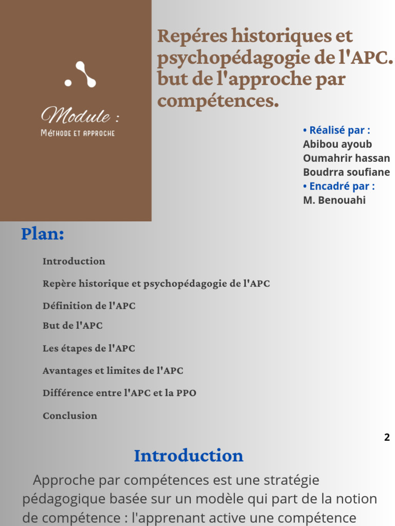 Historique et enjeux de l'APC | PDF | Compétence (Ressources humaines ...