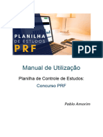 Manual de Uso Planilha de Controle de Estudos PRF
