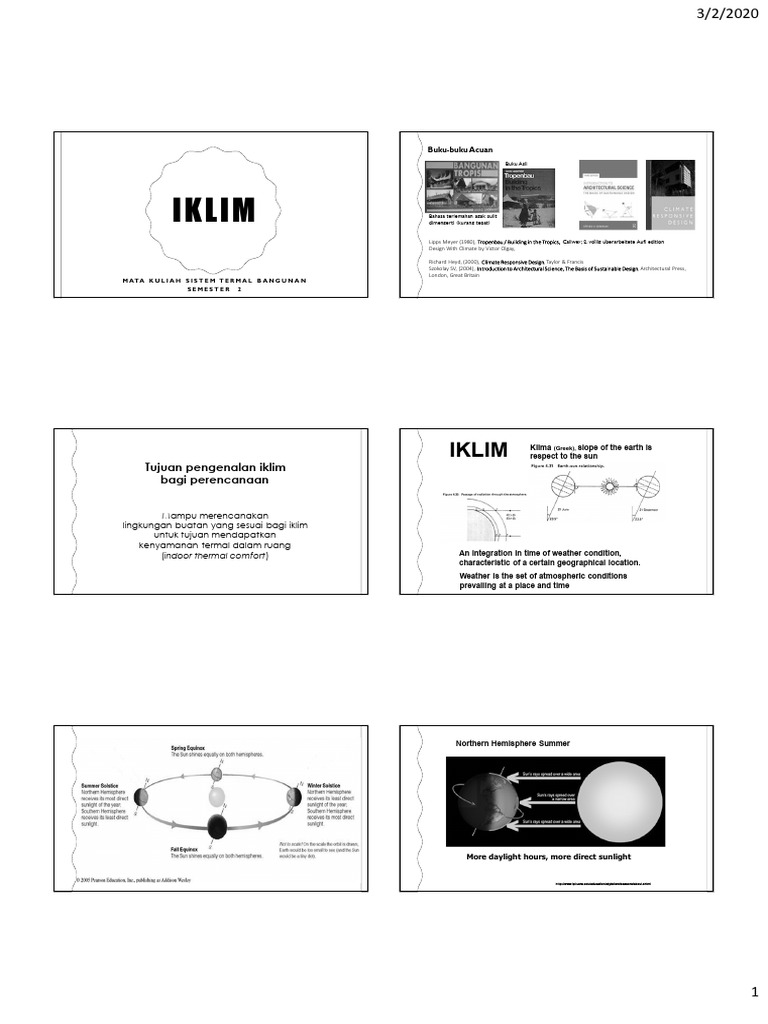 Pemahaman Iklim untuk Desain Bangunan | PDF
