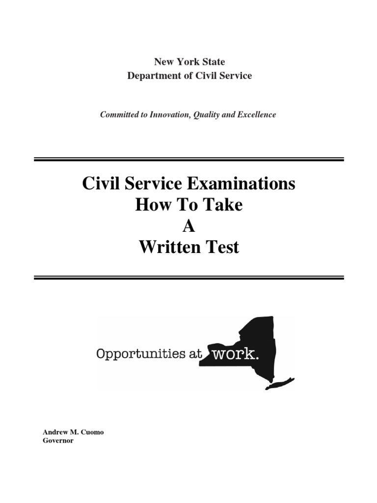 New York Civil Service Exam Guide | PDF | Multiple Choice | Test (Assessment)