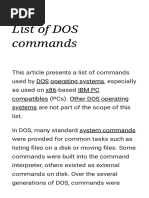 List of DOS Commands - Wikipedia