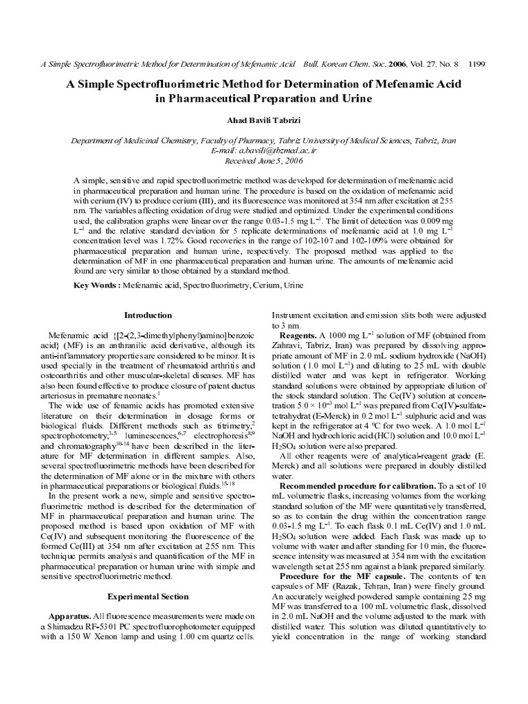 JCGMCS 2006 v27n8 1199 PDF Fluorescence Spectroscopy Detection Limit