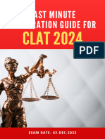 LAST MINUTE PREPARATION Guide CLAT 2024