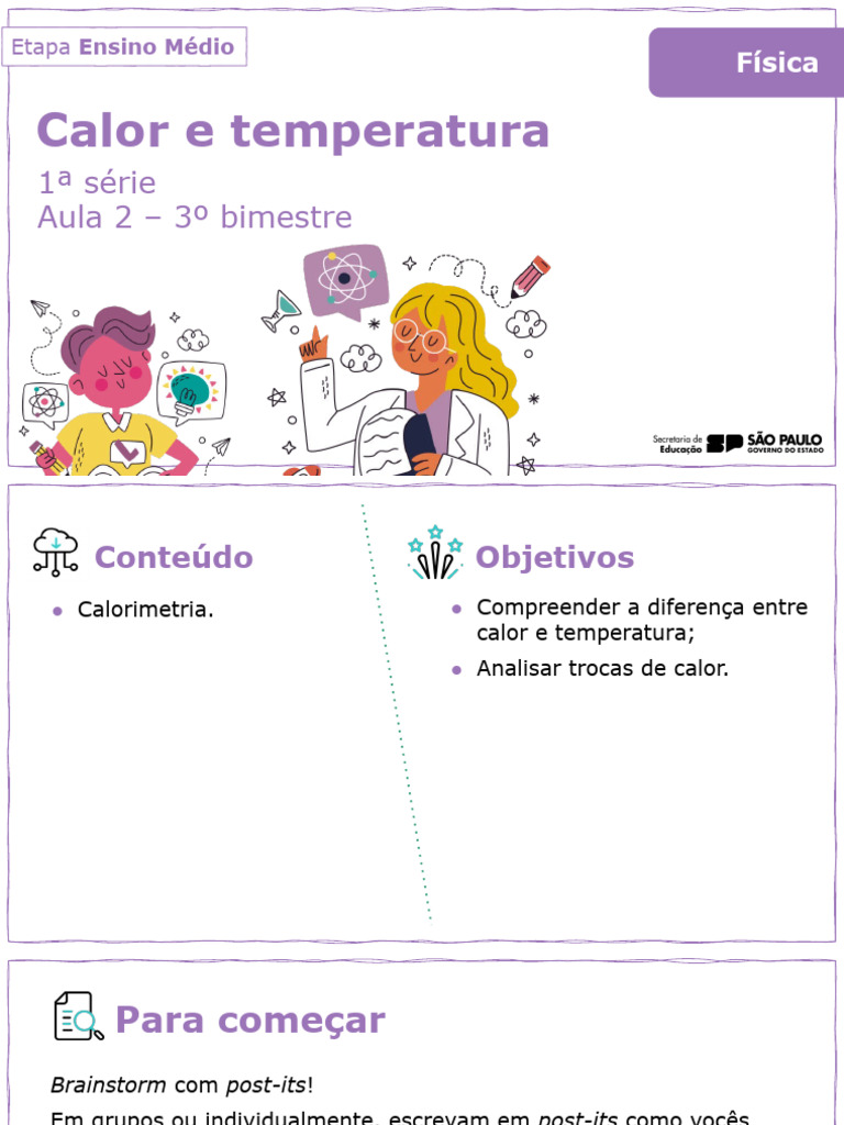Diferença entre Calor e Temperatura | PDF | Calor | Transferência de calor