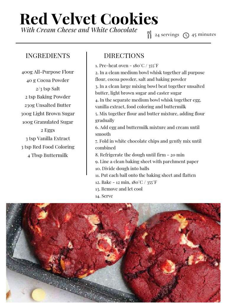 Cookie Recipe PDF Butter Baking