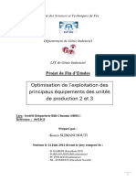 Optimisation de L'exploitation Des Principaux Équipements Des Unités de Production 2 Et 3 - SLIMANI HOUTI Kenza