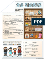 On The Shelves - Prepositions of Place