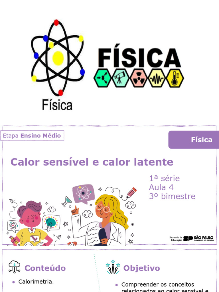 Aula 4 Calor Sensivel e Calor Latente | PDF | Calor | Temperatura