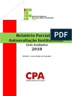 Relatório Parcial de Autoavaliação Institucional 2018: Ciclo Avaliativo