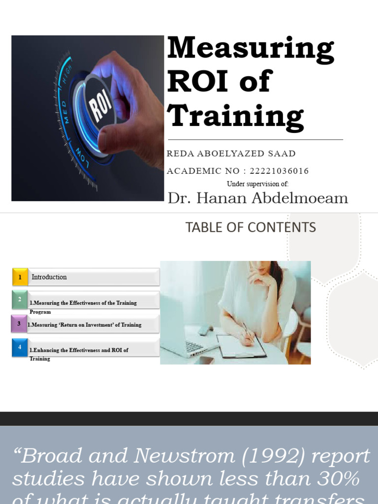 Training ROI for Business Impact | PDF | Return On Investment | Learning