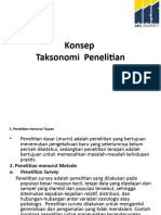 Konsep Taksonomi Penelitian