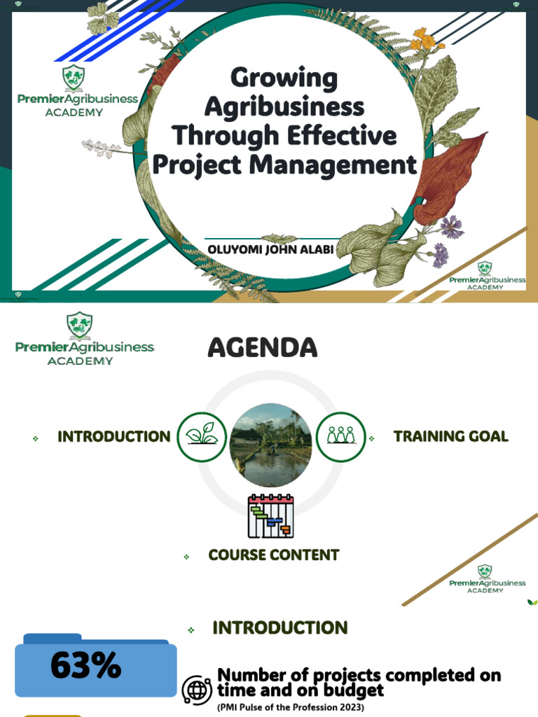 Agribusiness Growth via Project Management | PDF | Project Management ...
