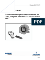 Guia Rosemount 5081 A HT Transmissor Inteligente Amperométrico de Cloro Oxigênio Dissolvido e Ozônio 2 Fios Hart PT 71530