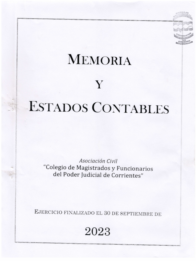 Memoria y Balance.2023 PDF
