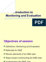 Introduction To Monitoring and Evaluation