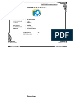 Daftar Nilai Kelas III Semester 1