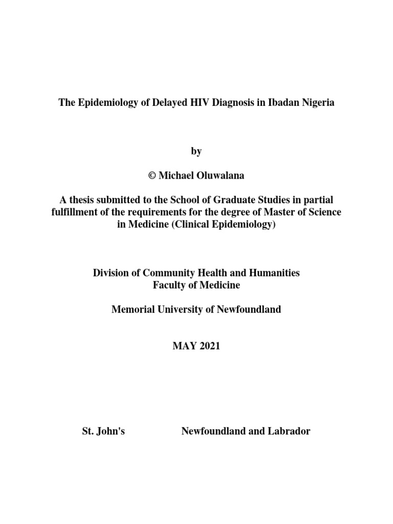 Thesis PDF Hiv/Aids Diagnosis Of Hiv/Aids