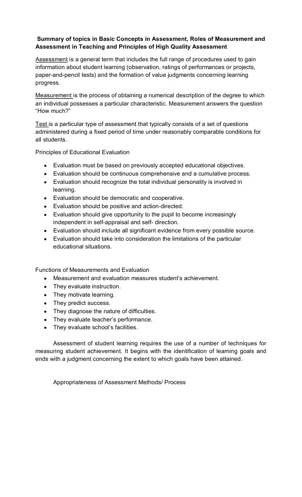 Basic Concepts in Assessment | PDF | Educational Assessment | Evaluation