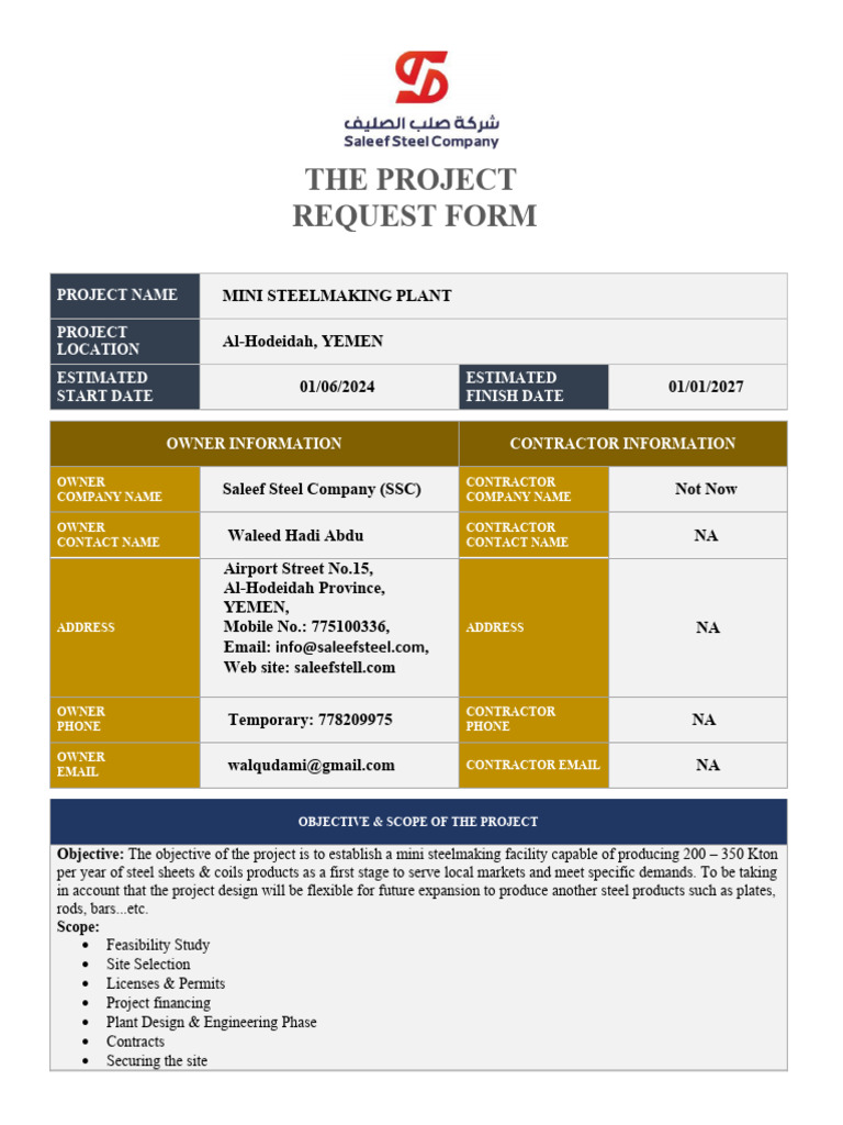 IC Construction Project Request 11348 WORD PDF Economies Business