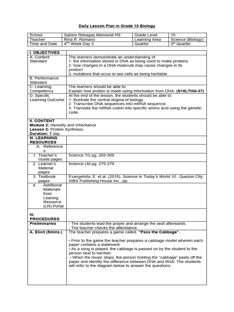 COT No. 2 PDF Translation (Biology) Code
