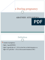 Anemia During Pregnancy