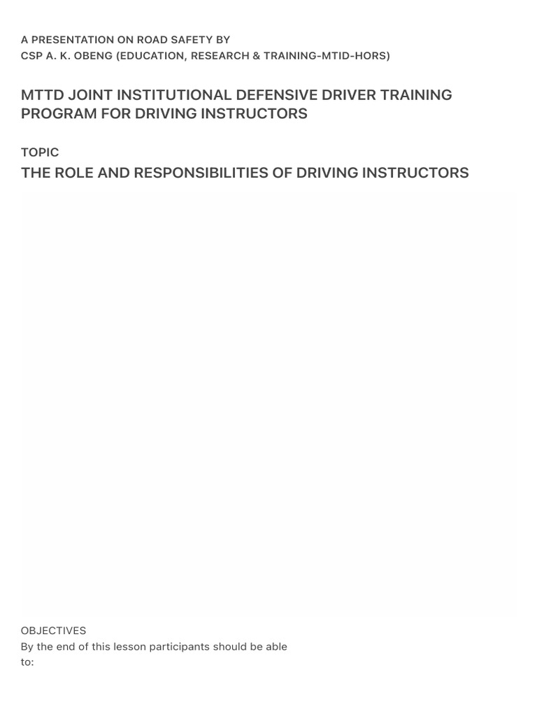 A Presentation On Road Safety By Pdf Traffic Collision Road