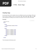 HTML - Basic Tags - Tutorialspoint