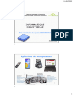 Informatique Industrielle: Applications Des Microprocesseur