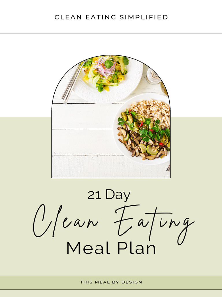 21Day Clean Eating Meal Plan With Links PDF Carbohydrates Foods
