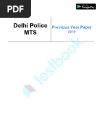 Delhi Police MTS Previous Year Paper 2019 (English) - English - 1673251448