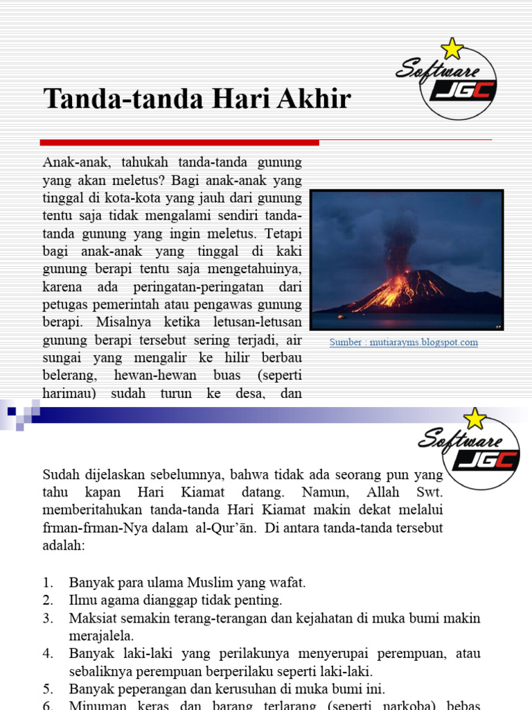 Tanda Tanda Hari Akhir Menurut Ajaran Agama dan Ilmu Pengetahuan