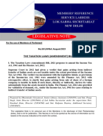 Legislative Note: Lok Sabha Secretariat New Delhi