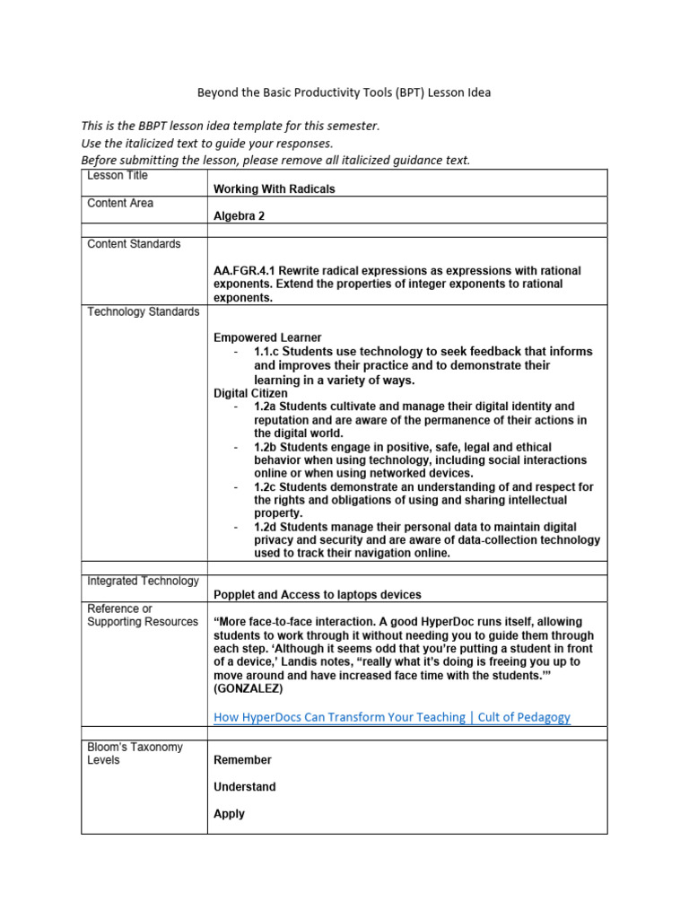 Lessonplanidea 4 pdf equations exponentiation