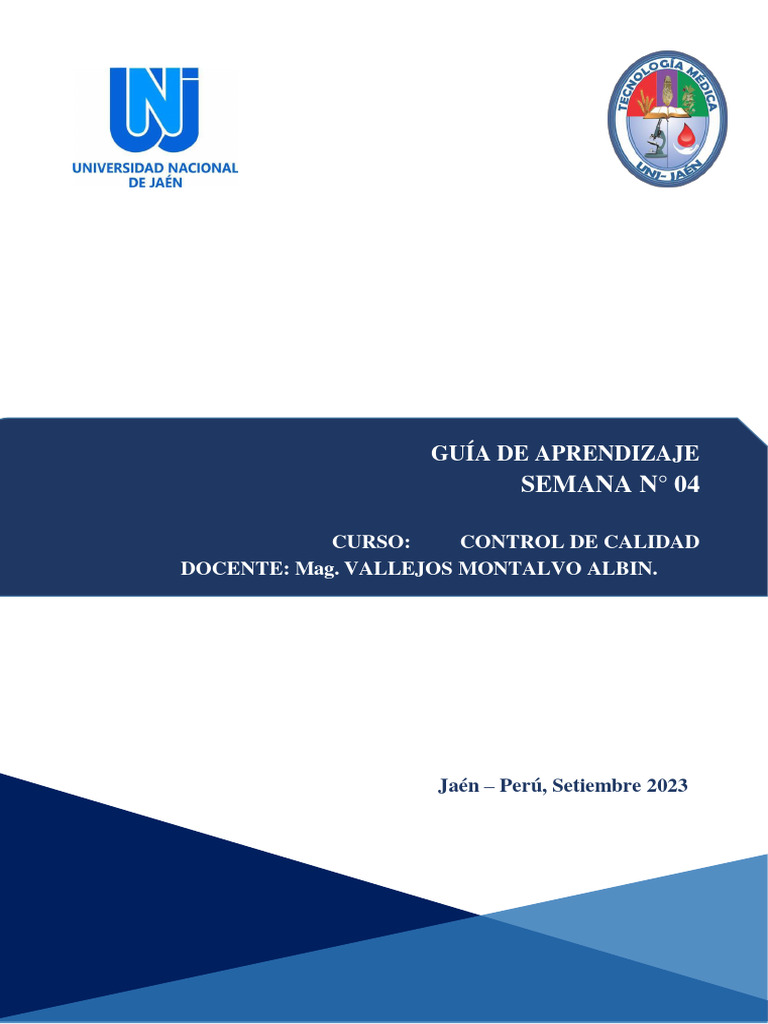 Guía - Aprendizaje 4 - Control de Calidad | PDF | Exactitud y precisión ...