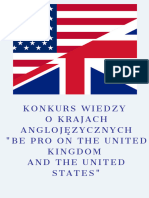 Konkurs Wiedzy o Krajach Anglojezycznych Be Pro On The United Kingdom and The United States