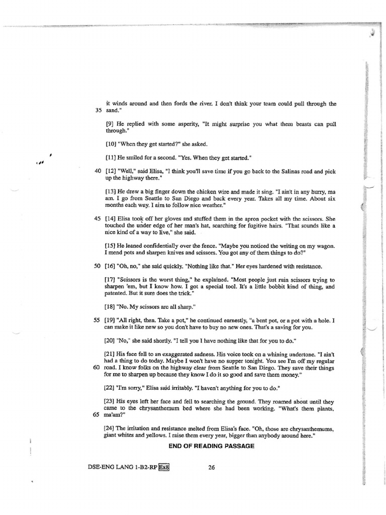 The Chrysanthemums - Text Part 2 | PDF