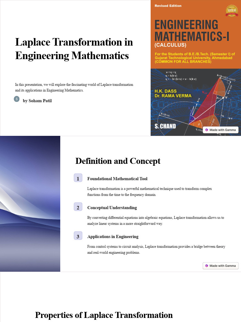 Laplace Transformation in Engineering | PDF | Laplace Transform ...