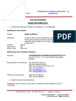 4 Hoja de Seguridad Acido Sulfúrico Al 98%