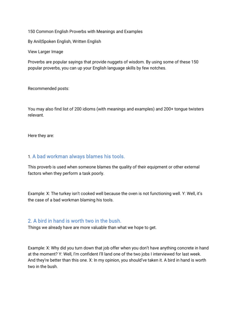 POPULAR PROVERBS IN ENGLISH YOUR COMPREHENSIVE GUIDE visual data 2